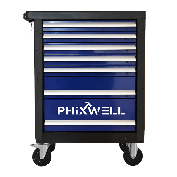 کابینت ابزار 7 کشو PHIXWELL 719511 با محافظ گوشه های پلاستیکی و صفحات روکش