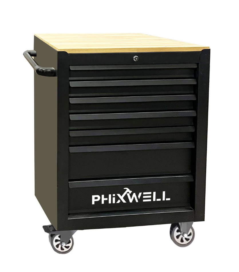 719506 PHIXWELL 7 کشو کابینت ذخیره سازی با میز چوبی