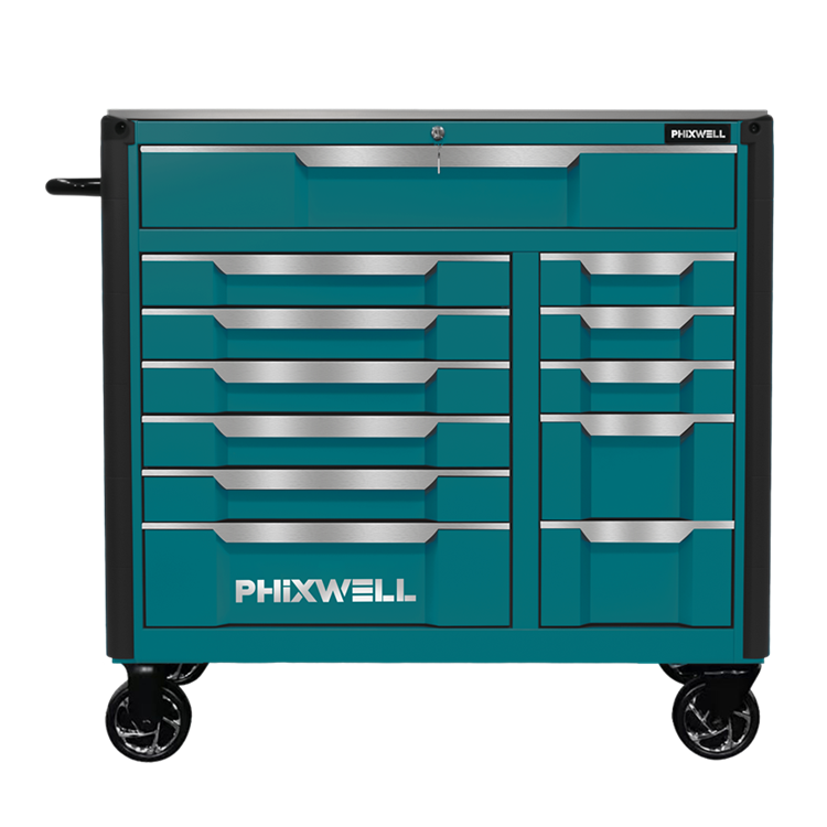719517 راه اندازی جدید PHIXWELL کابینت ابزار 12 کشو