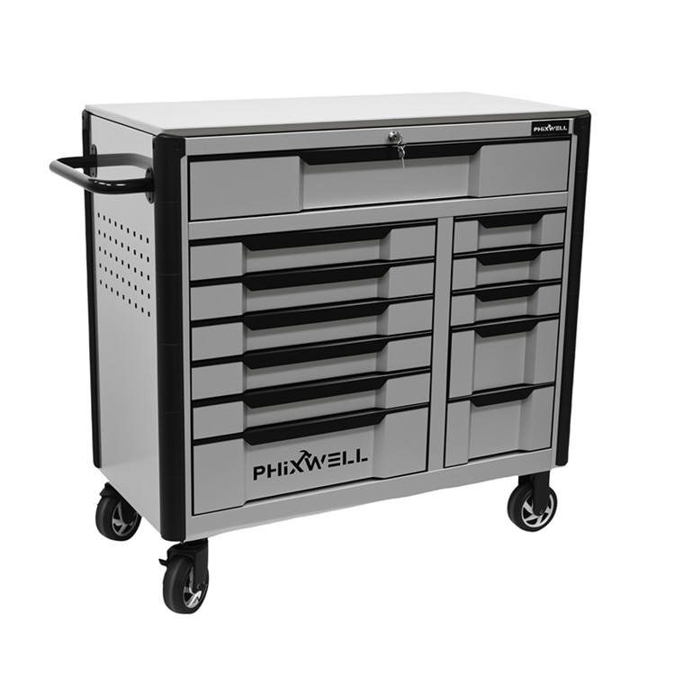 719517 راه اندازی جدید PHIXWELL کابینت ابزار 12 کشو